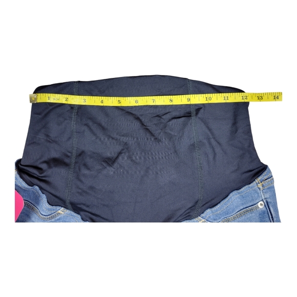 NEW Isabel maternity High Rise Over Belly Cropped Distressed Straight Jeans Sz 2 - Picture 6 of 11